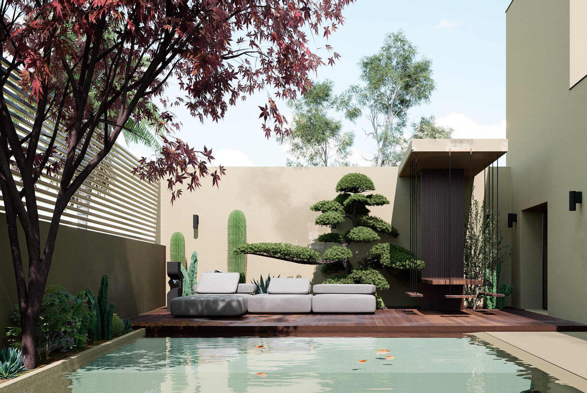 Terrasse bois — vue latérale